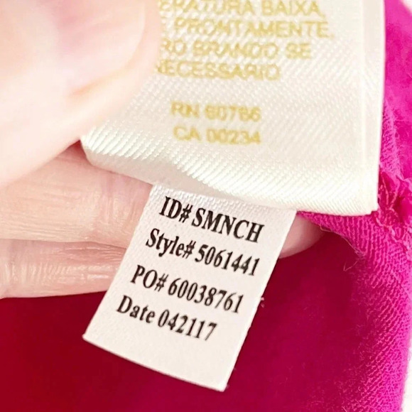 Kate Spade Hot Pink "Play Hooky" Button Front Sleep Shirt Women's Size Medium - Picture 6 of 6